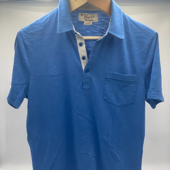Penguin Men's Blue Polo, Large Slim - Picture 1 of 2
